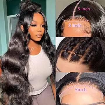 5x5 HD Lace Closure Wigs Human Hair Body Wave Closure Wigs Human Hair Pre Plucked 180% Density Transparent Lace Closure Wig Glueless Body Wave Closure Wig with Baby Hair(26inch 5x5 body wave)