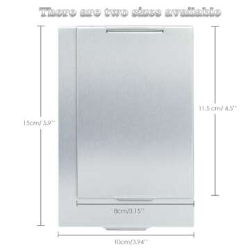 G2PLUS Portable Folding Vanity Mirror, Single Side Travel Shower Shaving Mirror, 4.5'' x 3.15'' x 0....