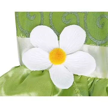 COTRIO Green Fairy Tale Fancy Dresses Girls Frog Princess Tiana Dress Toddler Kids Birthday Party Halloween Costume Outfits with Accessories Role Play Clothes Size 6 (5-6 Years, Green)