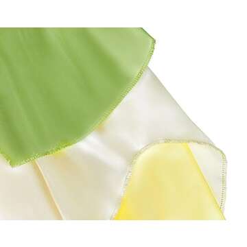 COTRIO Green Fairy Tale Fancy Dresses Girls Frog Princess Tiana Dress Toddler Kids Birthday Party Halloween Costume Outfits with Accessories Role Play Clothes Size 6 (5-6 Years, Green)