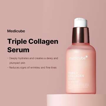 medicube Ultimate Pink Glow Skincare Trio: Mini Booster Pro Pink and Collagen Overnight Wrapping Peel Off Facial Mask Pack and Triple Collagen Serum 1.85 fl.oz (50ml)