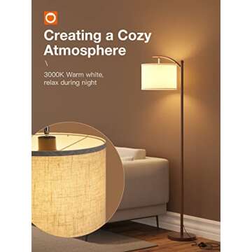 addlon Floor Lamp with 3 Color Temperatures for Home