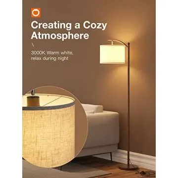 addlon Floor Lamp with 3 Color Temperatures for Home