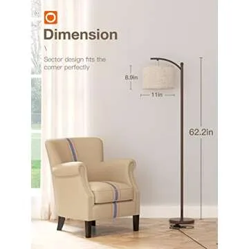 addlon Floor Lamp with 3 Color Temperatures for Home