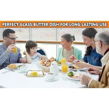 Elegant Kangaroo Crystal Glass Butter Dish with Lid