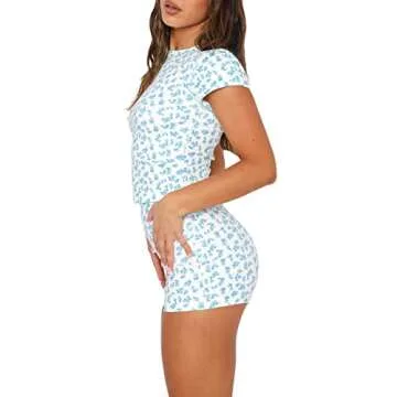 Doloame Women Sleeveless Knitted Shorts 2pcs Set Stylish Outfits