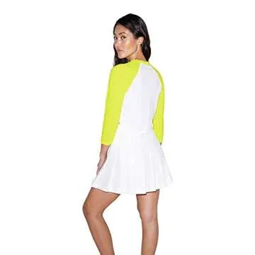 American Apparel Women's 50/50 Cropped 3/4 Sleeve Raglan