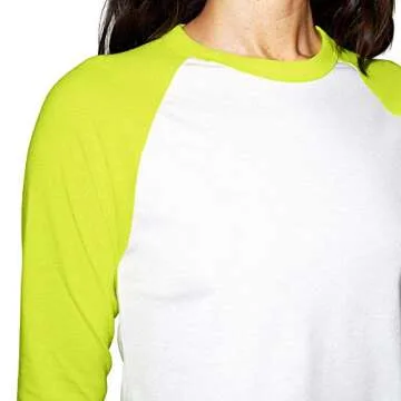 American Apparel Women's 50/50 Cropped 3/4 Sleeve Raglan
