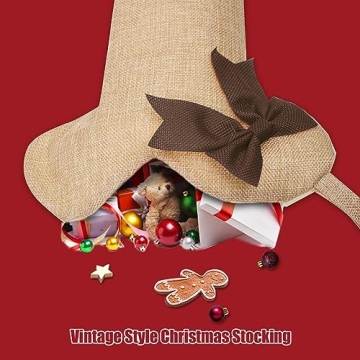 KCFESTIHUE Christmas Stocking for Pets with Bowknot