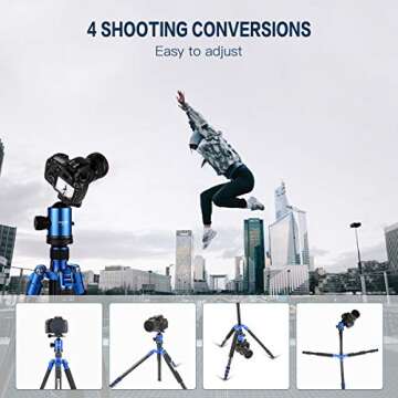 ZOMEI Z818 65" Lightweight Camera Tripod with Monopod Feature
