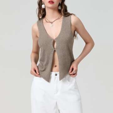 ROAONOCOMO Women Y2K Crochet Tank Vest for All Occasions