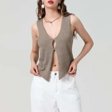 ROAONOCOMO Women Y2K Crochet Tank Vest for All Occasions