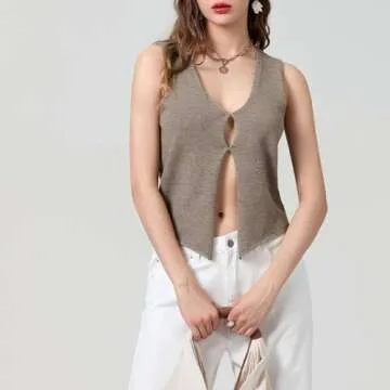 ROAONOCOMO Women Y2K Crochet Tank Vest for All Occasions