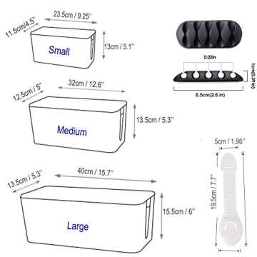 Effortless Cable Management Box Set for Home and Office