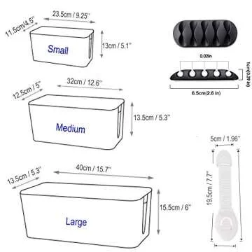 Effortless Cable Management Box Set for Home and Office