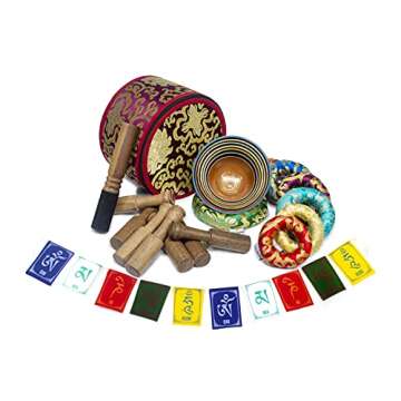 ESK Chakra Healing Tibetan Singing Bowl Set for Meditation