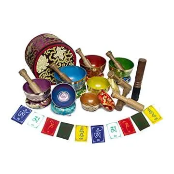 ESK Chakra Healing Tibetan Singing Bowl Set for Meditation