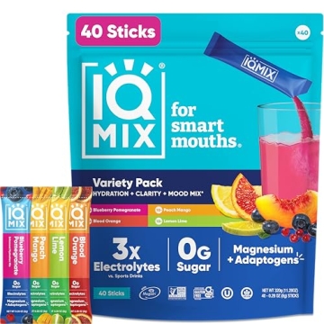 IQMIX Sugar Free Electrolytes Powder Packets - Hydration Supplement Drink Mix with Keto Electrolytes...