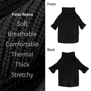 Fitwarm Dog Turtleneck Sweater for Small Pets