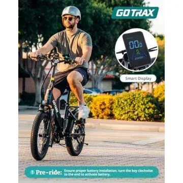 Gotrax R2 20" Folding Electric Bike with 55 Miles (Pedal-assist1) by 48V Battery, 20Mph Power by 500W, LCD Display and 5 Pedal-Assist Levels, 7-Speed & Front Shock Absorber for Off-Road Bicycle White