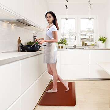 casa pura Anti-Fatigue Kitchen Mat - Comfortable & Stylish!