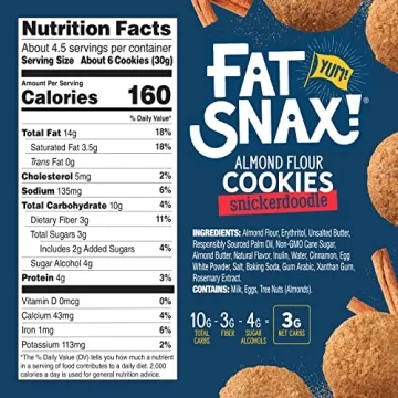 Fat Snax Keto Snickerdoodle Cookies - Low-Carb Treats
