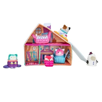 Squishville Ski Chalet Playset with Squishmallows for Kids