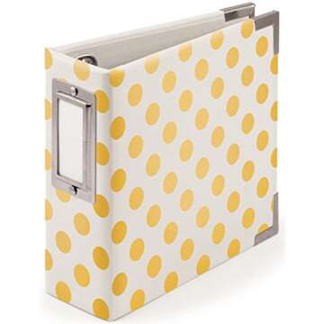 We R Memory Keepers Instagram Album, 4 by 4-Inch, Ring, Neon Yellow