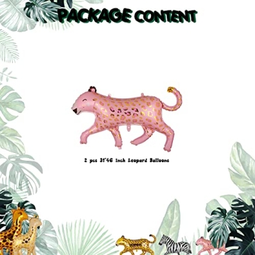 Pink Leopard Balloons for Baby Shower & Birthday Party Decorations