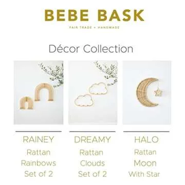 BEBE BASK Rattan Rainbow Nursery Decor Set of 2