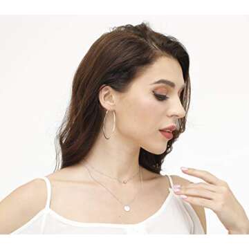 Sterling Silver Hoop Earrings Set - 4 Pairs Elegant Style