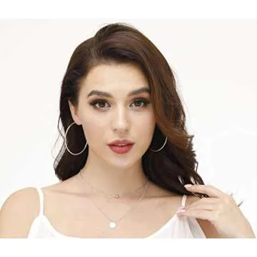 Sterling Silver Hoop Earrings Set - 4 Pairs Elegant Style