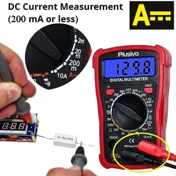 Plusivo Digital Multimeter AC DC Voltmeter 2000 Counts