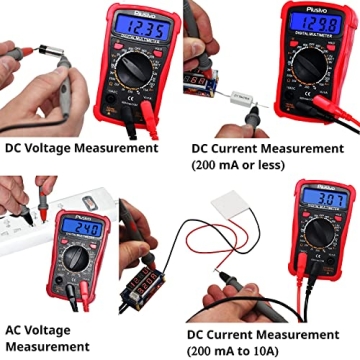 Plusivo Digital Multimeter AC DC Voltmeter 2000 Counts