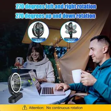 LICONIX Portable Fan with LED Lantern for Camping