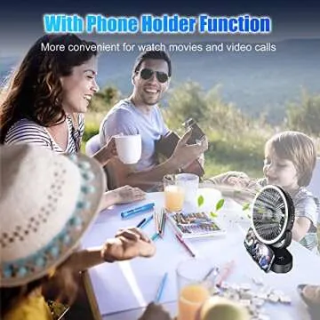 LICONIX Portable Fan with LED Lantern for Camping