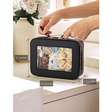 Popvibe Clear Makeup Case - Stylish Travel Cosmetic Bag