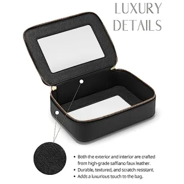 Popvibe Clear Makeup Case - Stylish Travel Cosmetic Bag