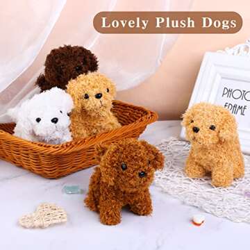 Cute 16-Piece Mini Plush Dogs Soft Toy Party Favor