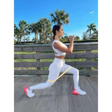 Fit Simplify Resistance Loop Exercise Bands with Instruction Guide and Carry Bag, Set of 5