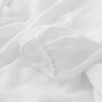 Fabumily Women Puff Sleeve Romper Off Shoulder Ruffle Dress with Shorts Long Sleeve Flowy Layered Pirate Jumpsuit Playsuits (A1 White, S)