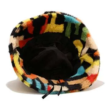 Umeepar Faux Fur Bucket Hat - Adjustable, Warm & Stylish