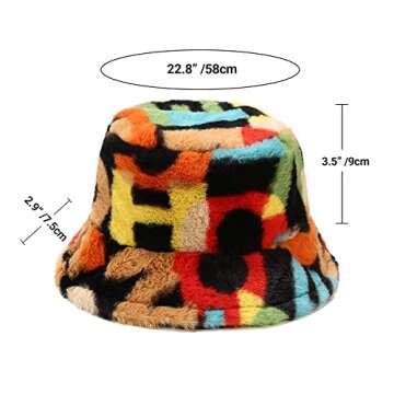 Umeepar Faux Fur Bucket Hat - Adjustable, Warm & Stylish