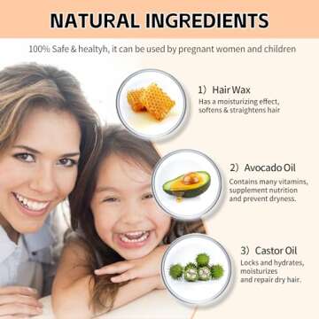 Hair Wax Stick, 2 PCS - Slick Stick for Hair Non-greasy Styling Hair Pomade Stick for Flyaways Edge ...