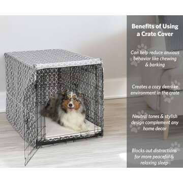 MidWest Homes for Pets Dog Crate Cover, Privacy Dog Crate Cover Fits Midwest Dog Crates, Crate Cover...
