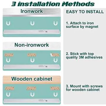 Reoshine 84 LED Closet Lights - Motion Sensor, Wireless, Rechargeable, Under Cabinet & Counter Lights