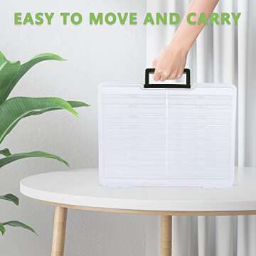 IDekooror Photo Storage Box 5" x 7", 18 Inner Extra Large Photo Case Photo Organizer Acid-Free Photo Boxes Storage, Plastic Craft Storage Box with lids for Pictures Stickers Stamps Seeds(Clear)