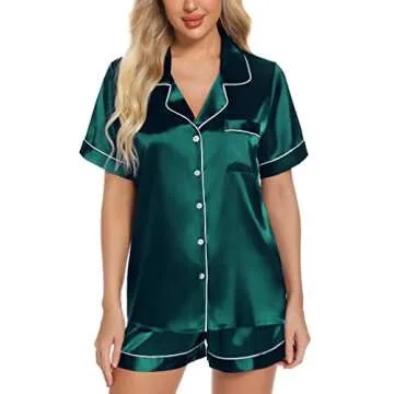 Elegant Silk Satin Pajama Set for Women - Samring Pajamas