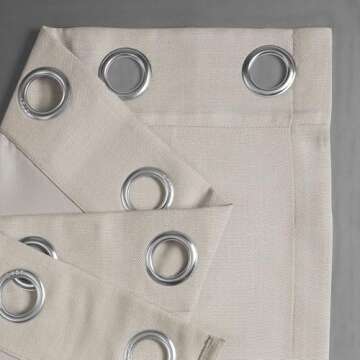 HPD Grommet Linen Curtains 50W x 108L - Room Darkening