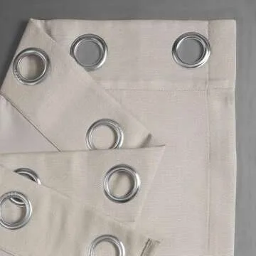 HPD Grommet Linen Curtains 50W x 108L - Room Darkening